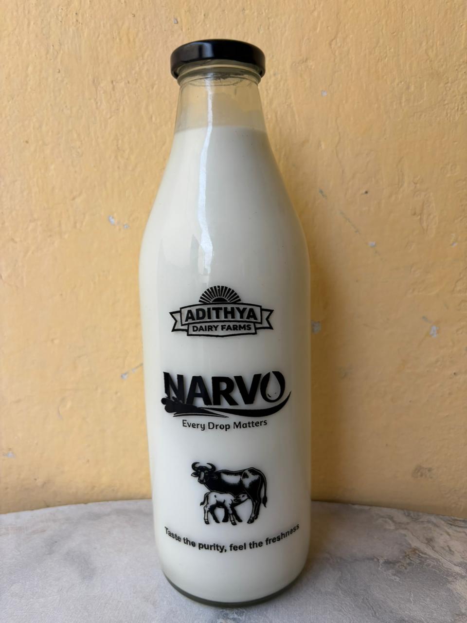 NarvoMilk bottle in a lifestyle setting — every batch lab-tested at a NABL-accredited laboratory